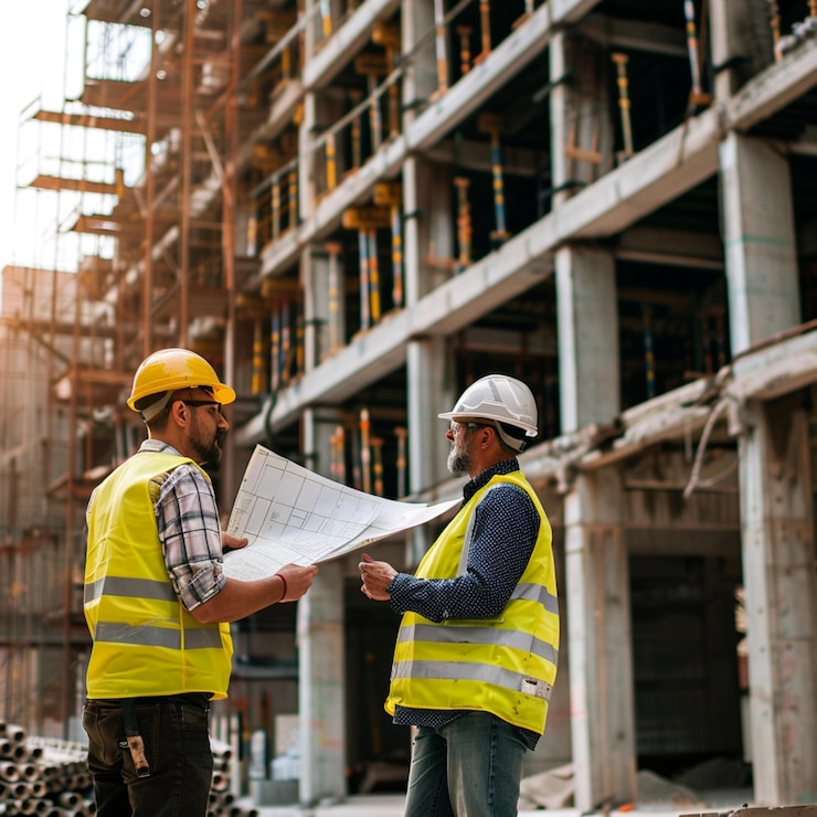 two-men-are-talking-front-building-that-has-blueprint-it_1004054-18898